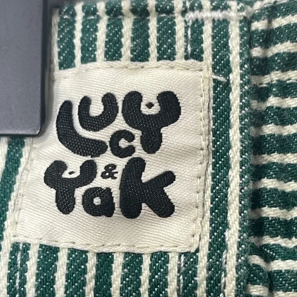 Lucy and Yak Addison Tapered Twill Organic Cotton Jeans Aspen Stripe 38R 18/20 - Picture 6 of 9